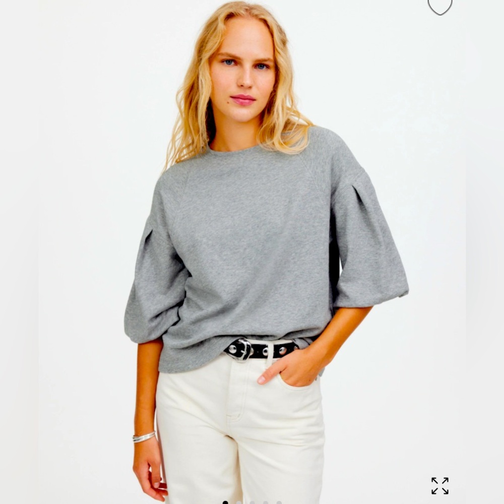 Madewell Puff sleeve sweatshirt NWT